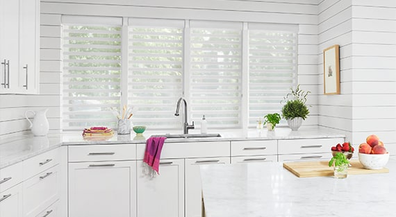 Sheers-Shades-Pirouette window treatments from The Blind Place, Gulfport, MS. 39501 